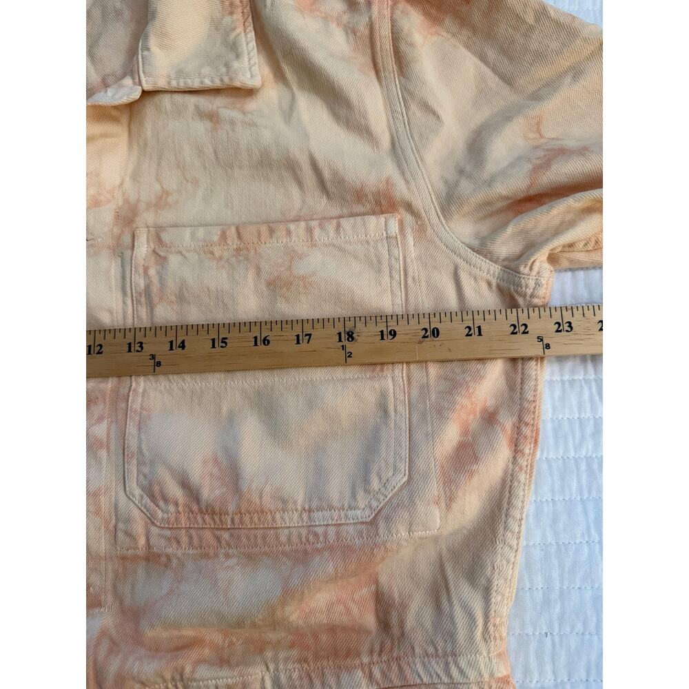 AMO Romper Women's XL Sherbert Tie Dye Denim Long Sleeve Utility Coverall - Picture 6 of 10